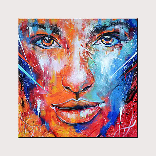 

Oil Painting Hand Painted - Abstract People Modern Rolled Canvas