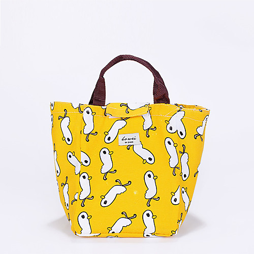 

Oxford Cloth Polyester Zipper Lunch Bag Cartoon Daily White / Yellow / Pink