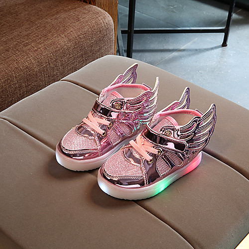 

Girls' LED / Comfort / LED Shoes Mesh / PU Sneakers LED Shoes Toddler(9m-4ys) / Little Kids(4-7ys) Braided Strap / Split Joint / LED Pink / Gold / Silver Spring / Fall / Party & Evening / Color Block