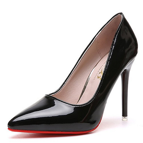 

Women's Heels Stiletto Heel Pointed Toe PU Winter Black / Almond / Red