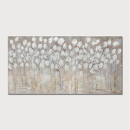 

Oil Painting Hand Painted - Abstract Floral / Botanical Modern Stretched Canvas