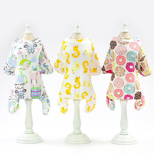 

Cat Dog Shirt / T-Shirt Dog Clothes Light Yellow White Yellow Costume Baby Pet Small Dog Cotton Cosplay Wedding S M L XL XXL