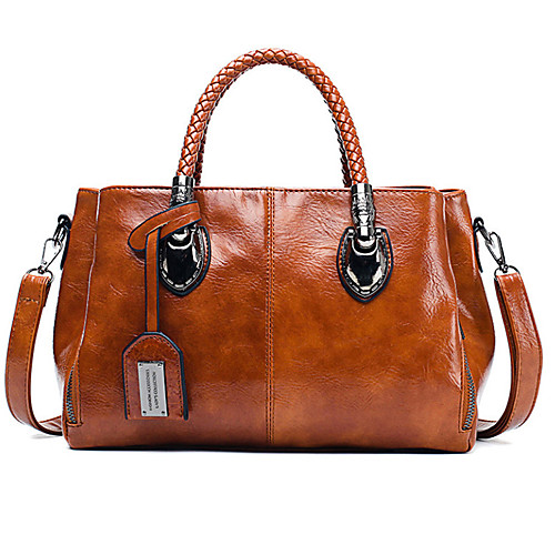 

Women's Polyester / PU Tote Solid Color Wine / Black / Blue / Fall & Winter