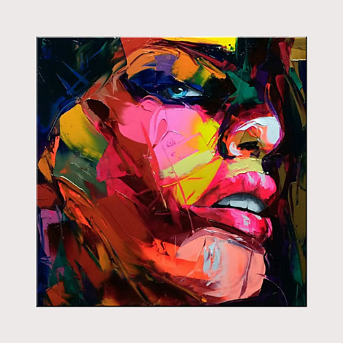 

Oil Painting Hand Painted Abstract People Modern Rolled Canvas Rolled Without Frame
