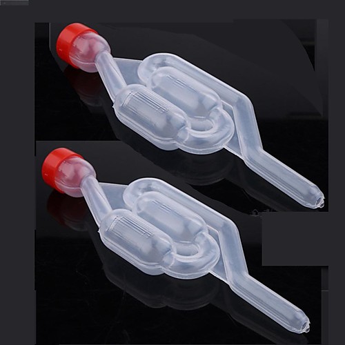 

2pcs One-Way Air Lock Brewing Barrel Exhaust Valve Fermentation Wine Airlock Plastic Air Lock Check Valve Water Sealed Valves