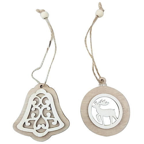 

Ornaments Wood 2pcs Christmas