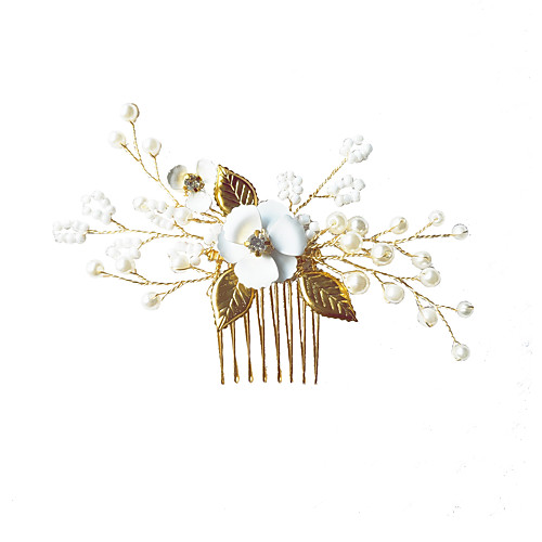 

Alloy Hair Combs / Hair Tool / Hair Accessory with Floral / Crystals / Rhinestones 1pc Wedding / Birthday Headpiece