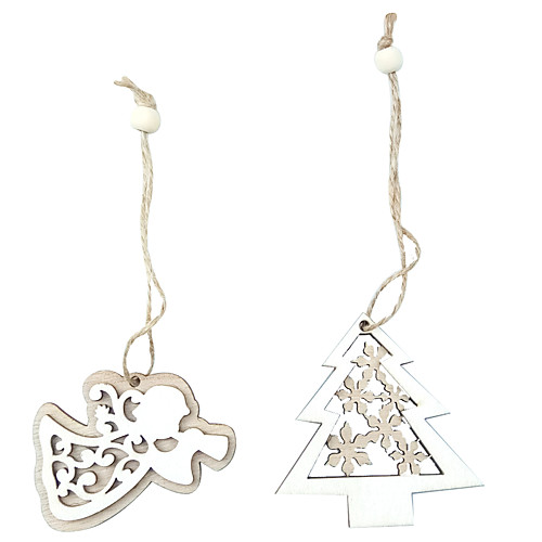 

Ornaments Wood 2pcs Christmas