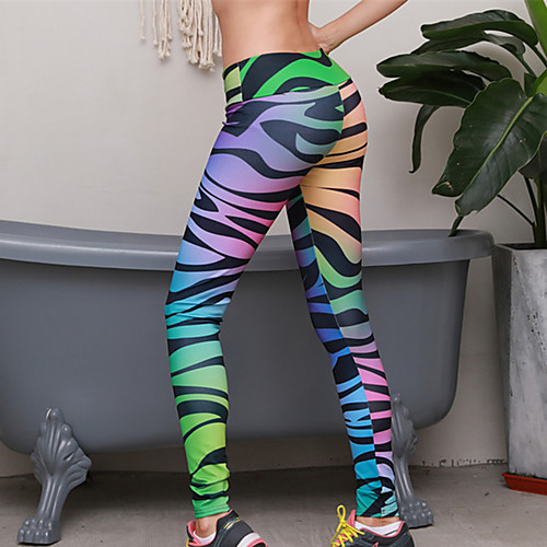 

Women's High Waist Yoga Pants Winter Print Rose Red Running Fitness Gym Workout Tights Leggings Sport Activewear Butt Lift Tummy Control Power Flex High Elasticity Skinny