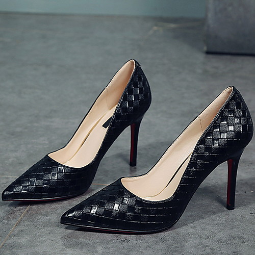 

Women's Heels Stiletto Heel Pointed Toe PU Winter Black / White