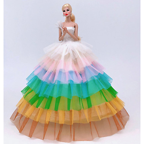 

Doll Dress Party / Evening For Barbiedoll Lace Organza Dress For Girl's Doll Toy / Kids