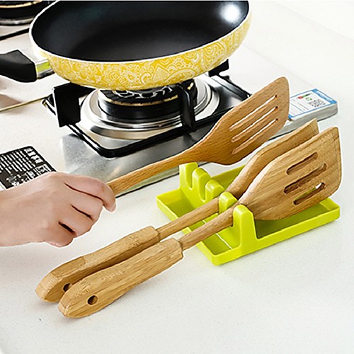 

Spatula Pot Lid Holder Rack Cover Lid Spoon Spatula Colander Pad Rest Stand Kitchen Storage Organizer Tableware