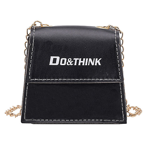 

Women's Chain Polyester / PU Crossbody Bag Solid Color Black / Yellow / Green