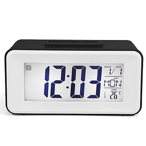 

LCD Digital Wall Clock,Atomic Clock with Fold Out Stand,Battery Operated,Radio Controlled, Easy to Read Time,Date,Day of The Week and Temperature.