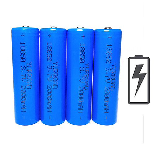 

Li-ion 18650 Battery 2000 mAh 4pcs 3.7 V Rechargeable Compact Size Emergency for Outdoor LED Flashlight Bike Light Camping / Hiking Hunting Fishing Blue / Cycling / Bike