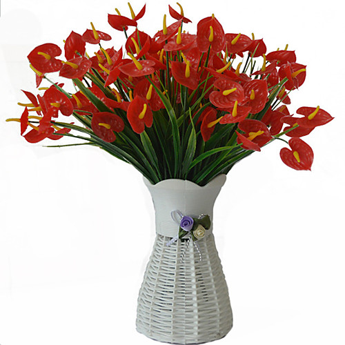 

Artificial Flower 1 Bouquet Anthurium Flower Table Indoor Table Decoration