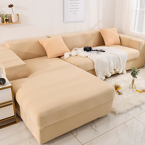 

Sofa Cover Solid Colored / Neutral / Contemporary Printed Polyester Slipcovers