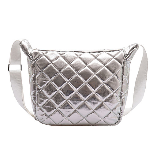 

Women's Polyester / PU Crossbody Bag Solid Color Black / Silver