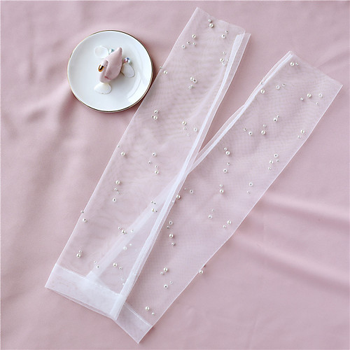 

Nylon Elbow Length Glove Lace / Gloves With Trim