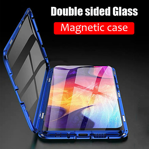 

Case For Samsung Galaxy S9 / S9 Plus / S8 Plus Magnetic Full Body Cases Solid Colored Tempered Glass / Metal