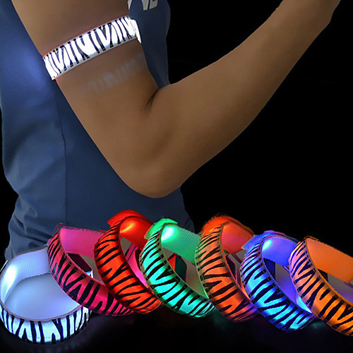 

LED Running Armband Luminous for Running Cycling / Bike Jogging Nylon White Red Blue Button Battery Powered