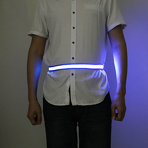

LED Light LED Reflective Belt Luminous Adjustable for Running Cycling / Bike Jogging Textile White Red Blue Button Battery Powered