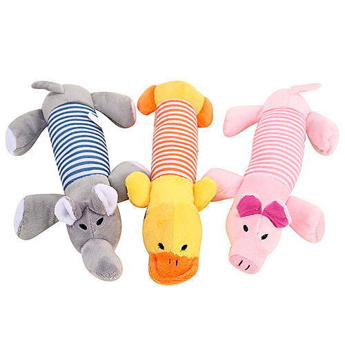 

Plush Toy Dog Play Toy Cat Dog Cartoon Squeak / Squeaking Plush Gift Pet Toy Pet Play