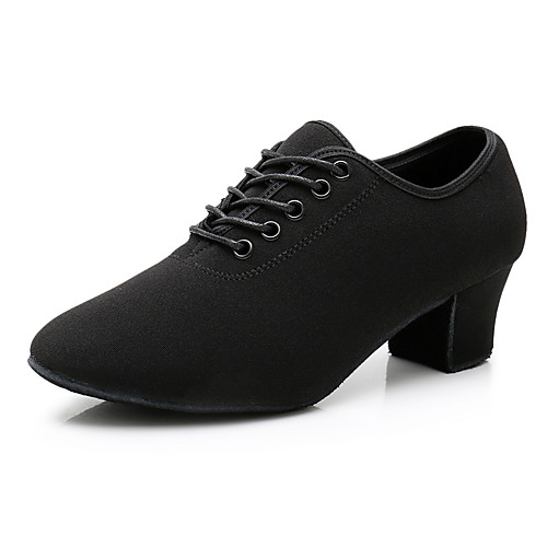 

Women's Dance Shoes Synthetics Dance Sneakers Heel Thick Heel Customizable Black