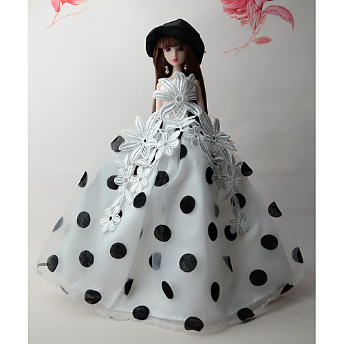 

Doll Dress Wedding For Barbiedoll Lace Organza Dress For Girl's Doll Toy / Kids