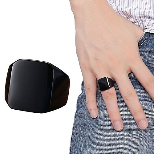 

Men's Ring 1pc Black Gold Silver Stainless Steel Titanium Steel Daily Jewelry