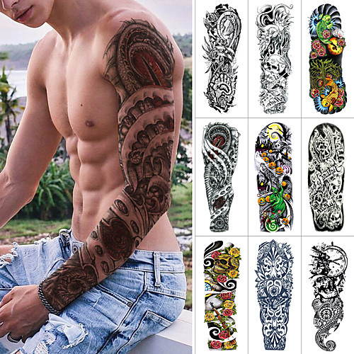 

1 pcs Temporary Tattoos Water Resistant / Waterproof / Safety / Creative Face / Body / Hand Water-Transfer Sticker Body Painting Colors