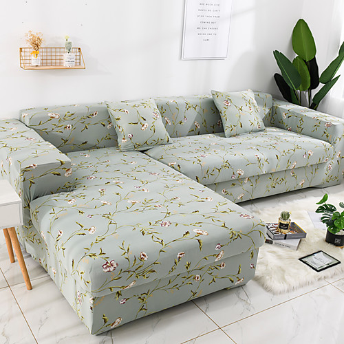 

Sofa Cover Stretch Cheap Couch Cover 1 Piece Soft Durable Slipcovers Spandex Jacquard Fabric Washable Furniture Protector Armchair Loveseat L-shape