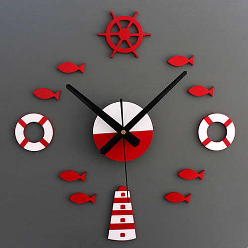 

Modern European Style Mediterranean Style DIY 3D Wall Clock Home Wall Stickers Decoration Art Clock Wall Clocks Home Decor