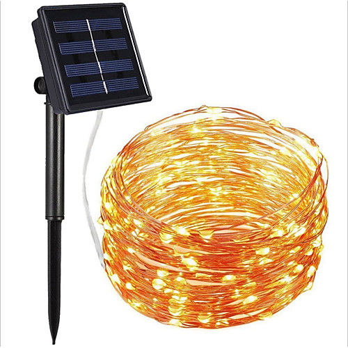 

1pcs LED Outdoor Solar Lamp String Lights 100LEDs Fairy Holiday Christmas Party Garland Solar Garden Waterproof 10m