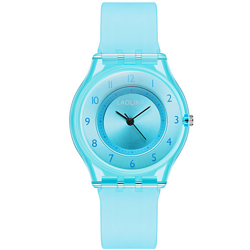 

Women's Quartz Watches New Arrival Fashion Black White Red Rubber Quartz Black White Sky Blue Chronograph New Design Casual Watch 1 pc Analog