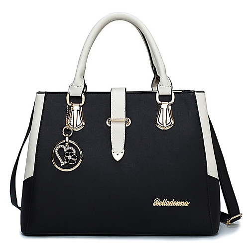 

Women's Polyester / PU Tote Solid Color Wine / Black / Blue / Fall & Winter