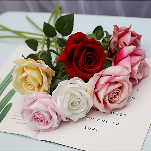 

1pc Artificial Rose Flower Blossom Bridal Bouquet for Home Wedding Decor