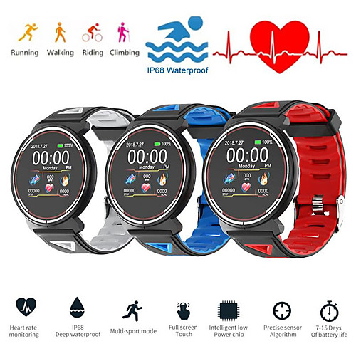 

Smartwatch Digital Modern Style Sporty Silicone 30 m Water Resistant / Waterproof Heart Rate Monitor Bluetooth Digital Casual Outdoor - Black / Blue Black / Gray Black / Red