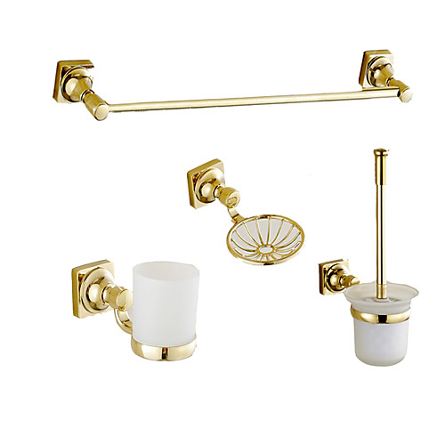 

Bathroom Accessory Set Multifunction Modern Zinc Alloy 4pcs - Bathroom Wall Mounted