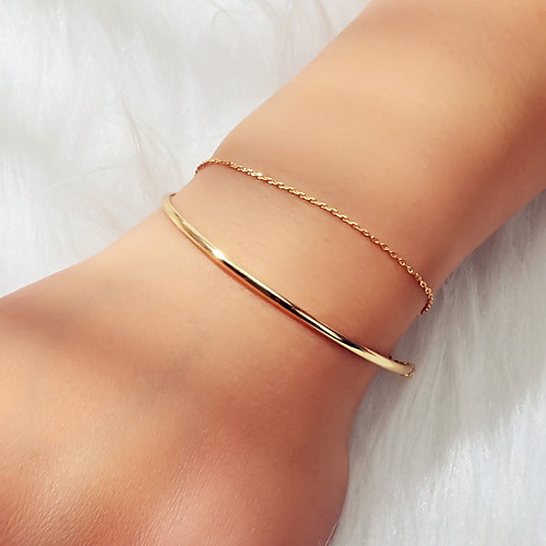 

Women's Bracelet Geometrical U Shape Simple Classic Basic Trendy Elegant Alloy Bracelet Jewelry Gold For Graduation Engagement Gift Daily Holiday