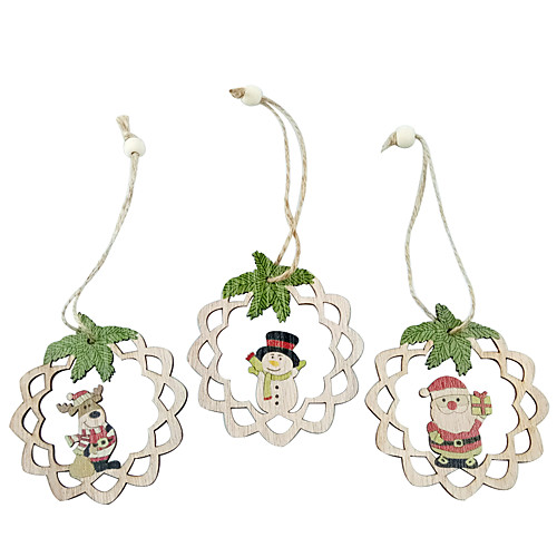 

Ornaments Wood 3 Pieces Christmas