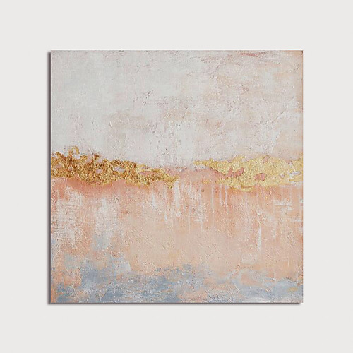 

Oil Painting Hand Painted Square Abstract Modern Stretched Canvas