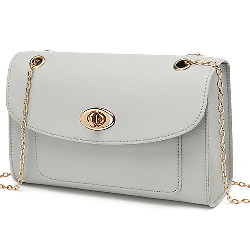 

Women's Chain PU Crossbody Bag Solid Color Black / Blushing Pink / Red