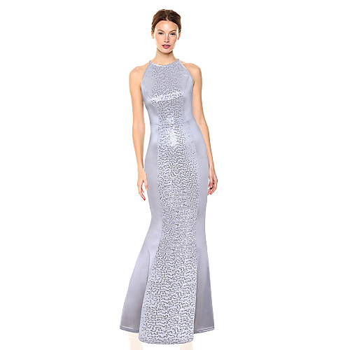 

Diva Disco 1980s Vacation Dress Dress Prom Dress Women's Sequins Spandex Sequin Costume Silver Vintage Cosplay Party Daily Wear Sleeveless Floor Length