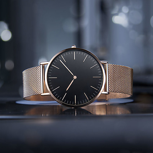 

Men Women Wrist Watch Gold Watch Quartz Stainless Steel Black / Silver / Gold Casual Watch Analog Ladies Casual Fashion Minimalist - Black Rose Gold Gold / White One Year Battery Life