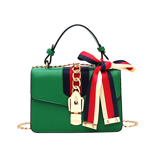 

Women's PU Tote Solid Color Black / Red / Green / Fall & Winter