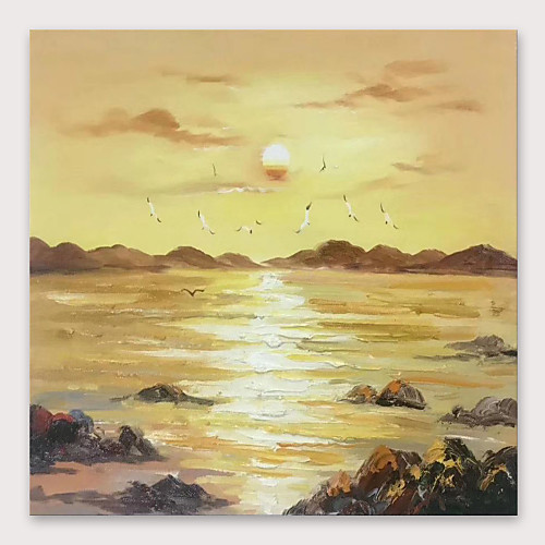 

Oil Painting Hand Painted - Abstract Landscape Modern Stretched Canvas