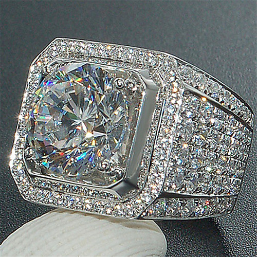 

Ring Synthetic Sapphire Classic Silver Alloy Mini Stylish Fashion 1pc / pack 6 7 8 9 10 / Men's