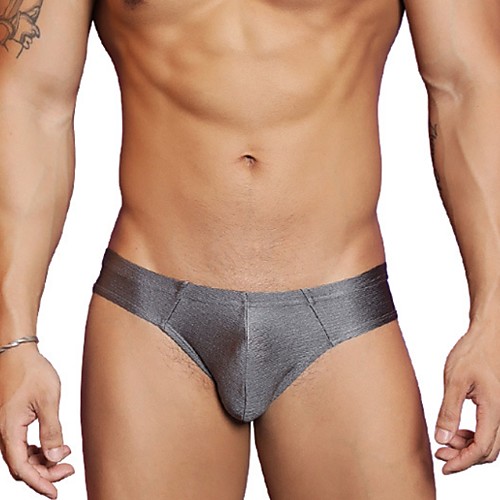 

Men's Basic Briefs Underwear Mid Waist Black Light Blue Purple M L XL