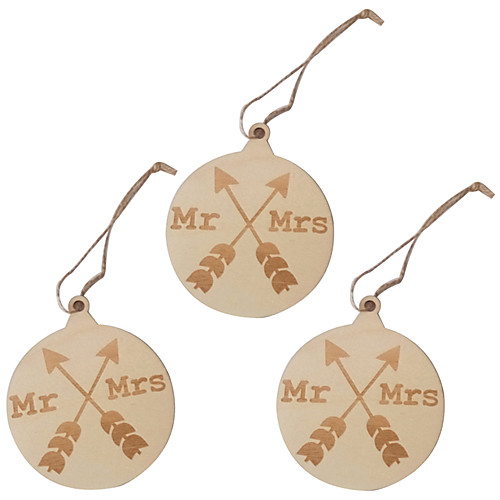 

Ornaments Wooden 3 Pieces Christmas